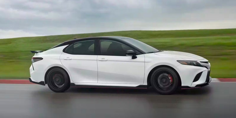 A white 2024 Toyota Camry.