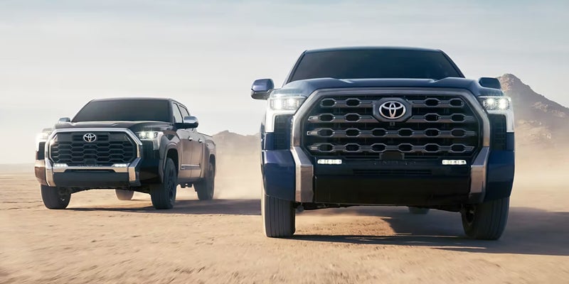 Two 2024 Toyota Tundra models.