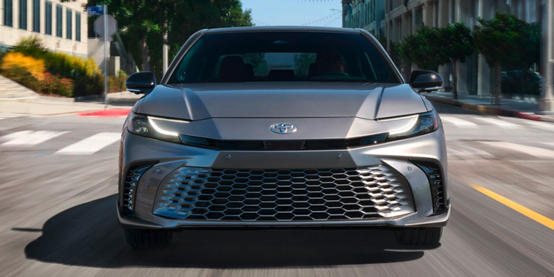 A 2025 Toyota Camry at New Rochelle Toyota in New Rochelle, NY.